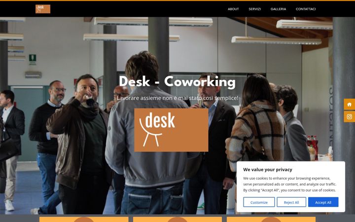 Screenshot of deskcoworking.it