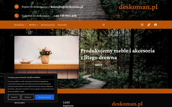Captură de ecran a deskoman.pl
