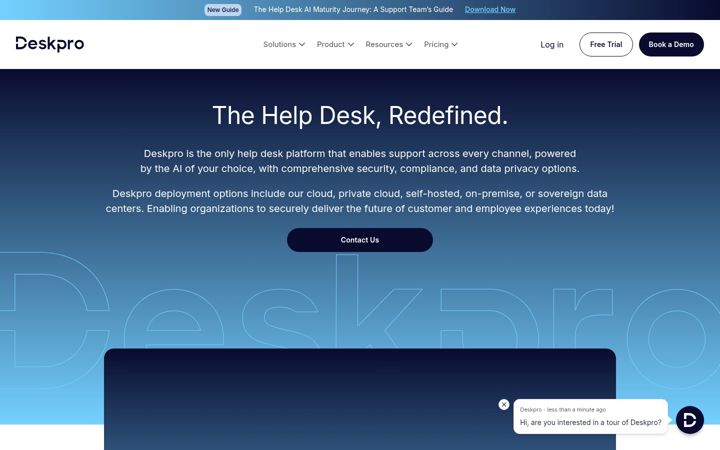 Screenshot of deskpro.com