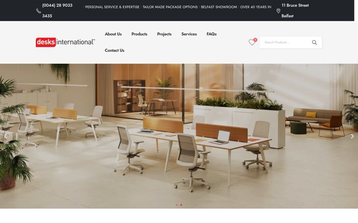 Screenshot of desksinternational.com