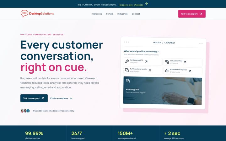 Screenshot of desktopsol.com
