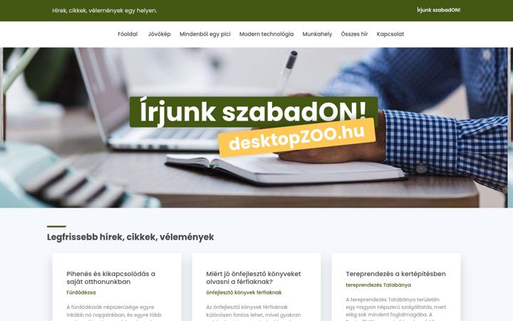 Zrzut ekranu desktopzoo.hu
