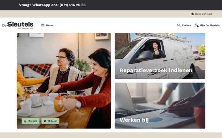 Screenshot di desleutels.nl