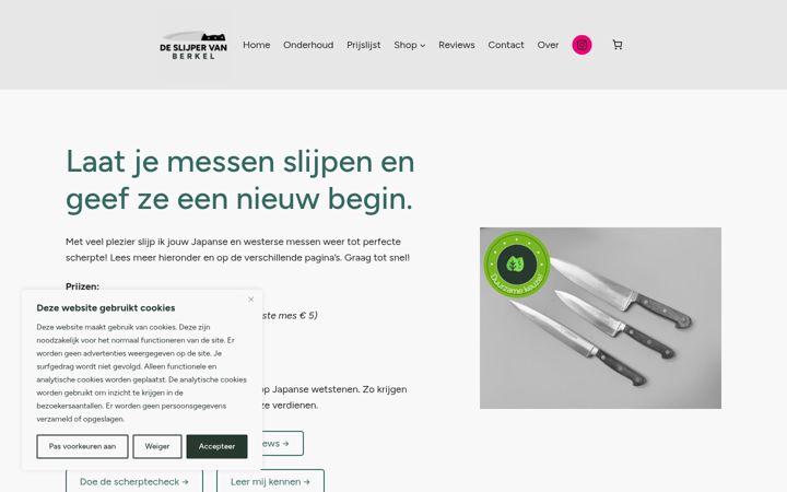 Screenshot of deslijpervanberkel.nl