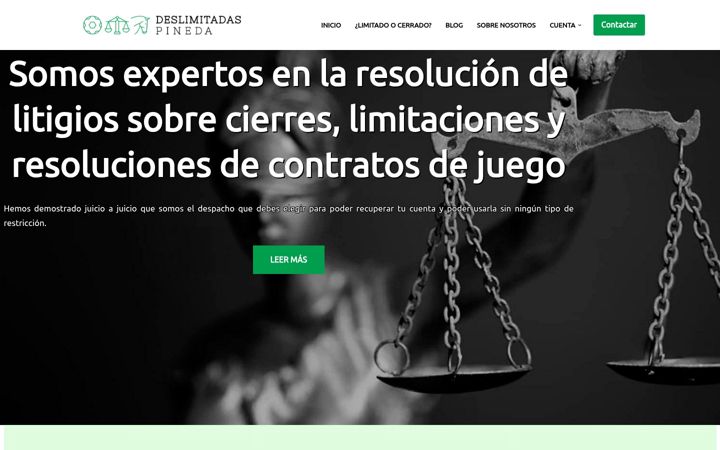 Screenshot stránky deslimitadaspineda.es