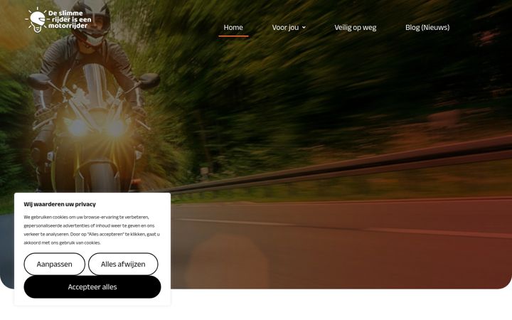 Screenshot of deslimmemotorrijder.nl