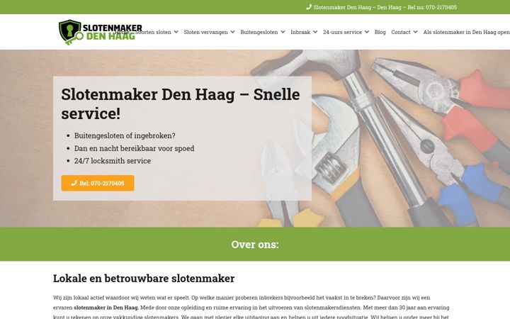 Screenshot of deslotenmakerdenhaag.nl