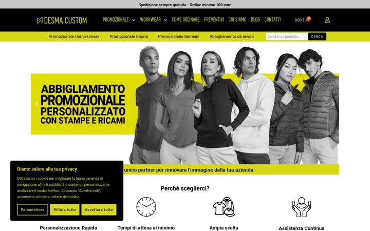 Screenshot of desmacustom.it