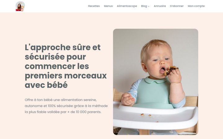 Screenshot of desmainsalafourchette.com