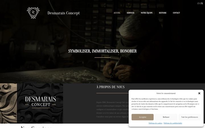 Screenshot von desmaraisconcept.ca