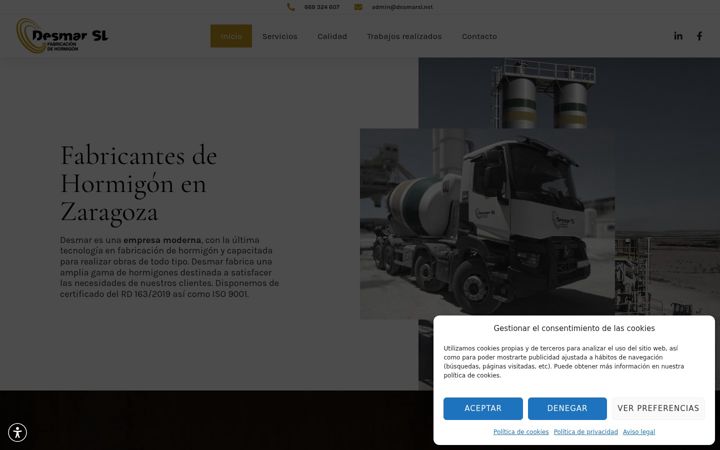 Screenshot stránky desmarhormigon.es