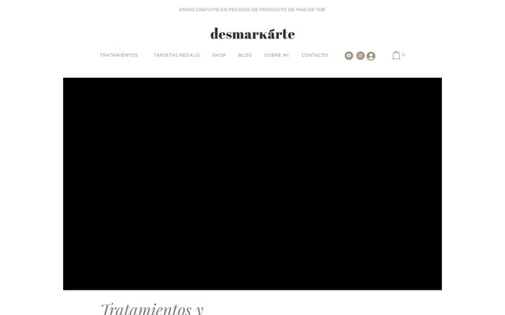 Screenshot stránky desmark-arte.es
