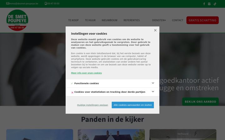 Screenshot of desmetpoupeyebrugge.be