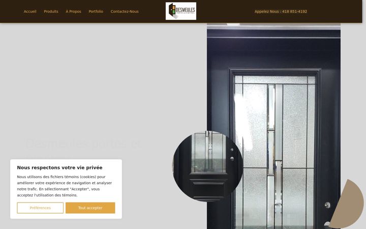 Screenshot of desmeulesportesetfenetres.com