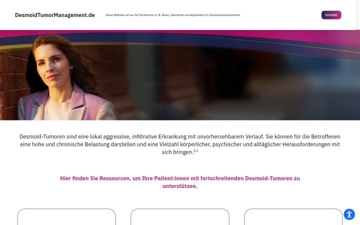 Screenshot of desmoidtumormanagement.de