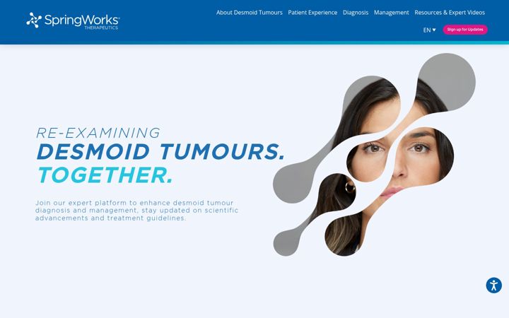 Screenshot of desmoidtumours.eu