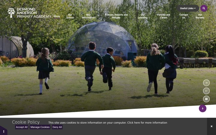Screenshot of desmondandersonprimaryacademy.org.uk