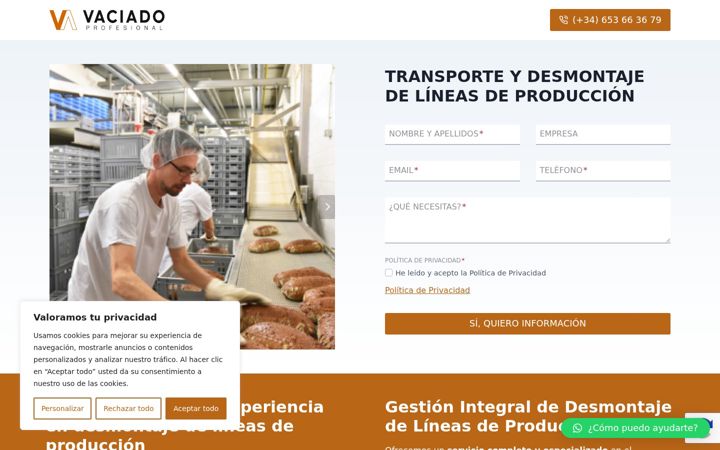 Screenshot of desmontajedelineasdeproduccion.com