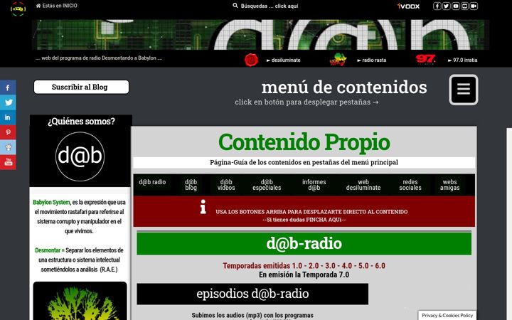 Screenshot of desmontandoababylon.com