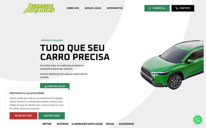 Captura de ecrã de desmonteaquarius.com.br