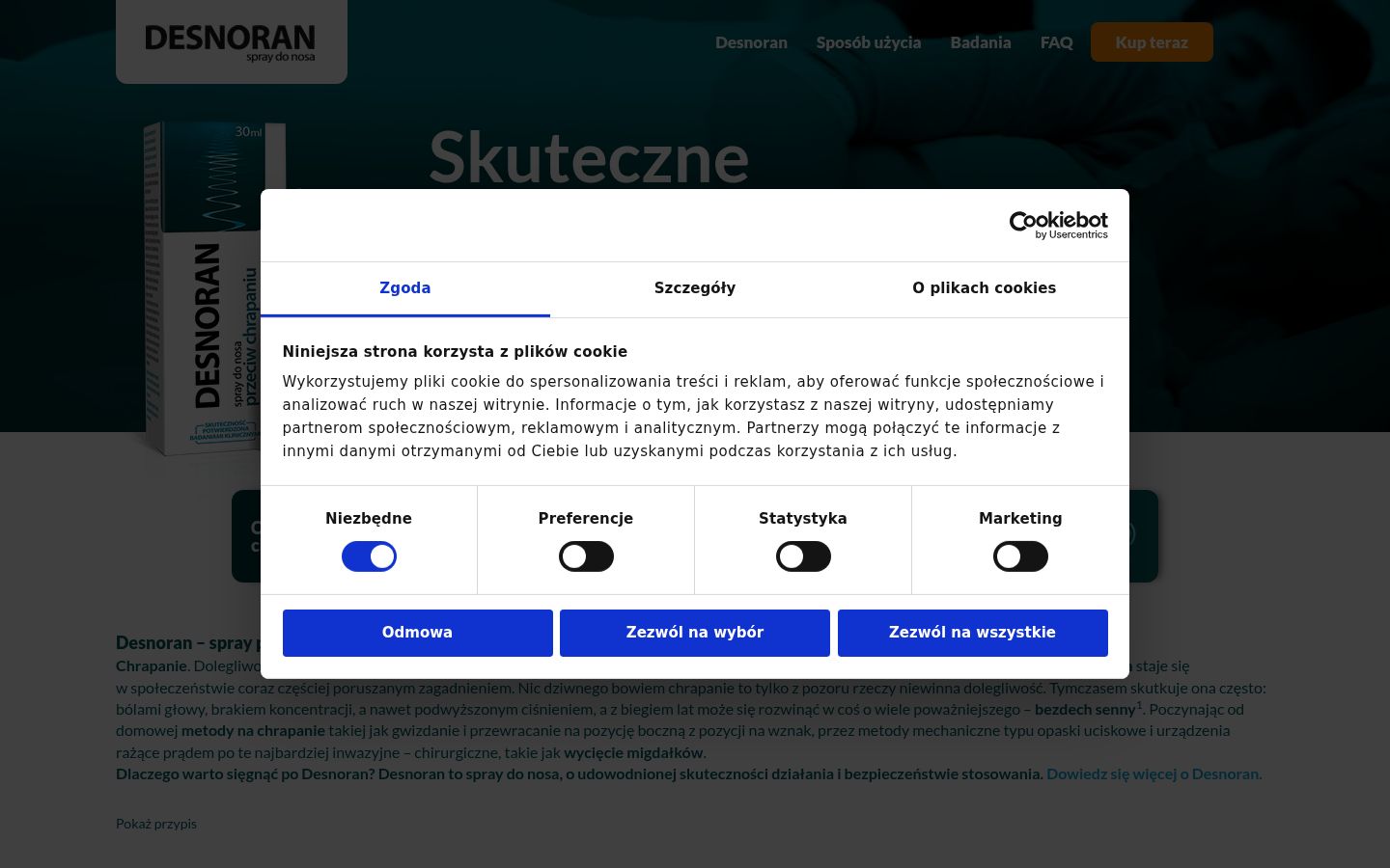 Snímek obrazovky baneru souhlasu zobrazeného před jakoukoli interakcí