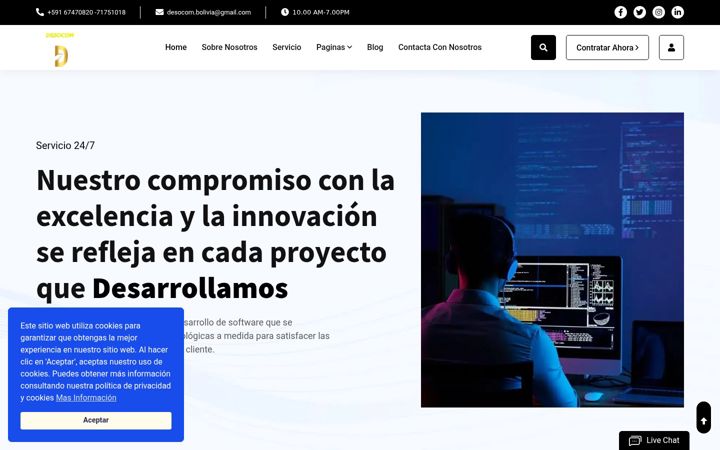 Screenshot of desocomweb.com