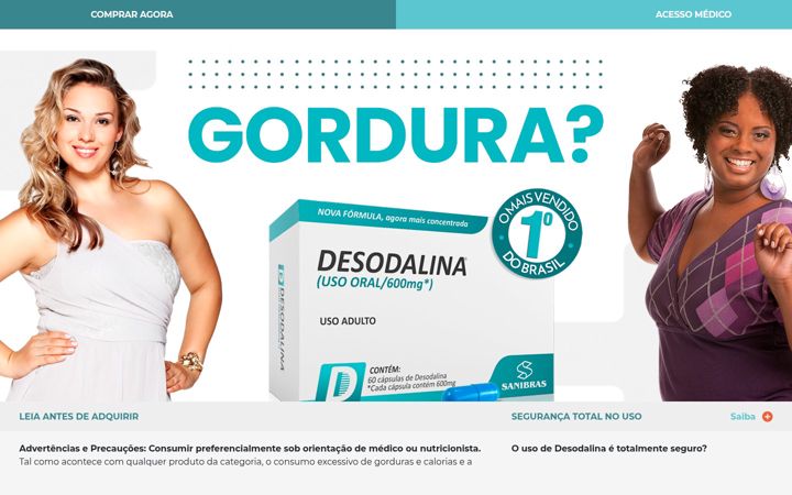 Captura de ecrã de desodalina.com.br