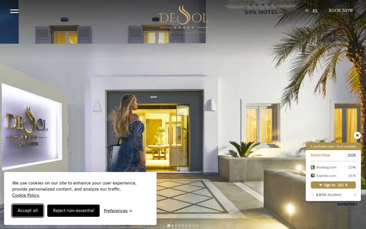 Screenshot of desolspahotel.com
