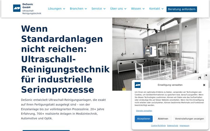 Screenshot stránky desonic.de