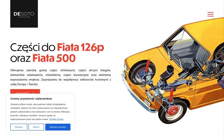 Captură de ecran a desoto.pl