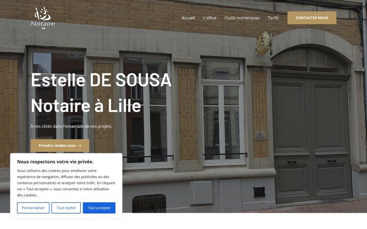 Screenshot of desousa-lille.notaires.fr