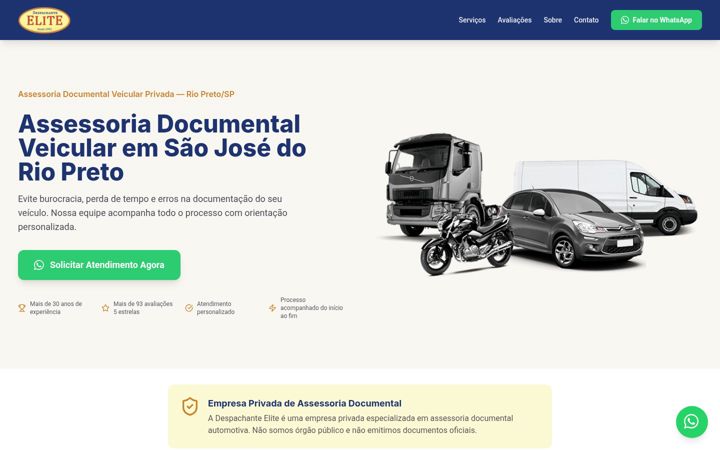 Captura de ecrã de despachanteelite.com.br