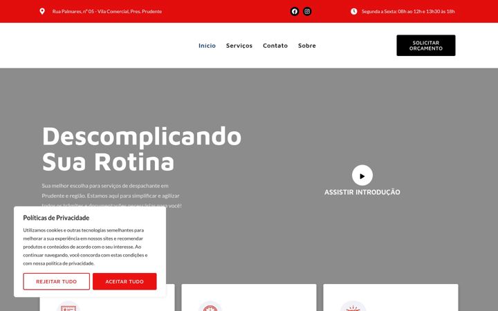 Captura de ecrã de despachantepaulista.com.br
