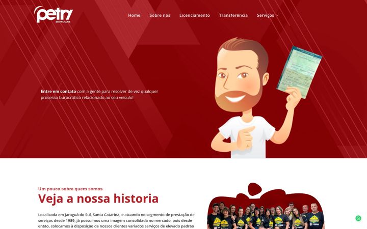 Ekraanipilt saidist despachantepetry.com.br