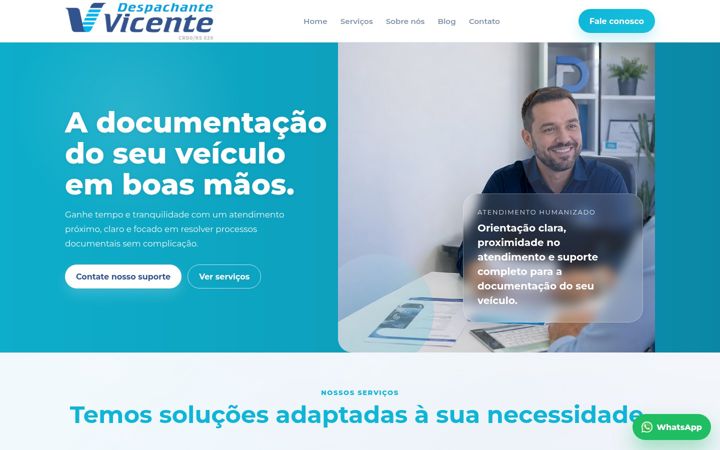 Ekraanipilt saidist despachantevicente.com.br