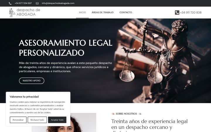 Screenshot of despachodeabogada.com