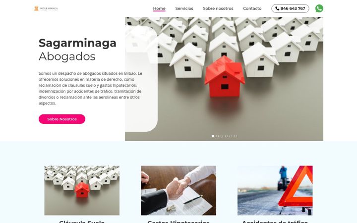 Screenshot stránky despachodeabogadosenbilbao.com.es