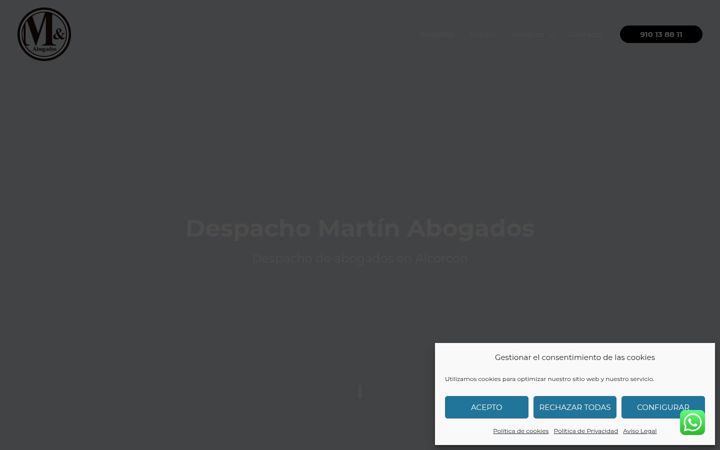 Screenshot stránky despachomartinabogados.es