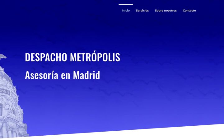 Screenshot stránky despachometropolis.es