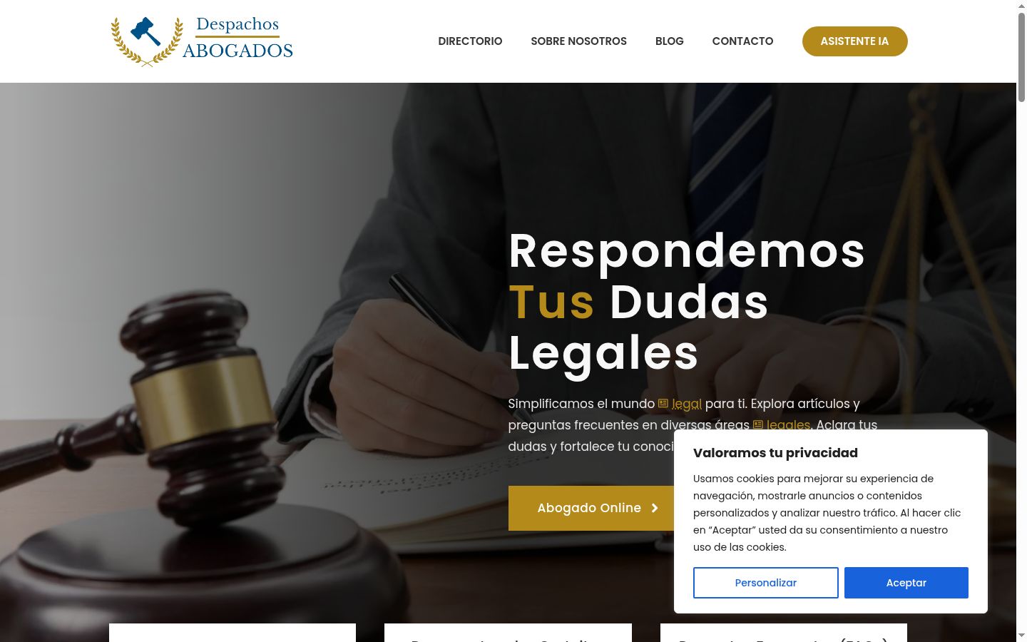 Screenshot del banner di consenso mostrato prima di qualsiasi interazione