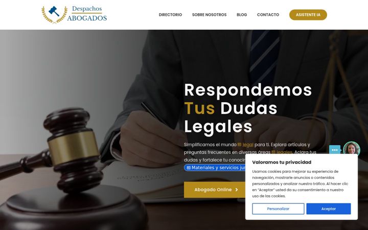 Screenshot di despachosabogados.es