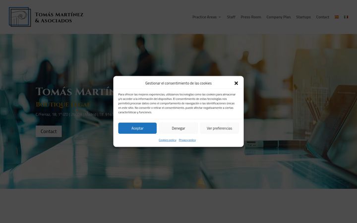 Screenshot of despachotomasmartinez.com