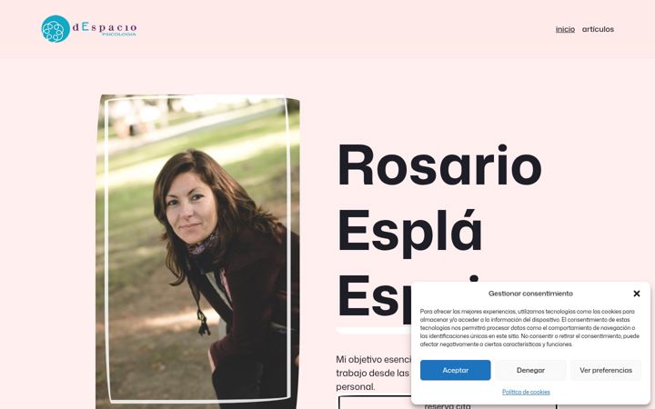 Screenshot of despaciopsicologia.com
