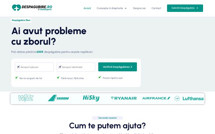 Ekrānuzņēmums no despagubire.ro
