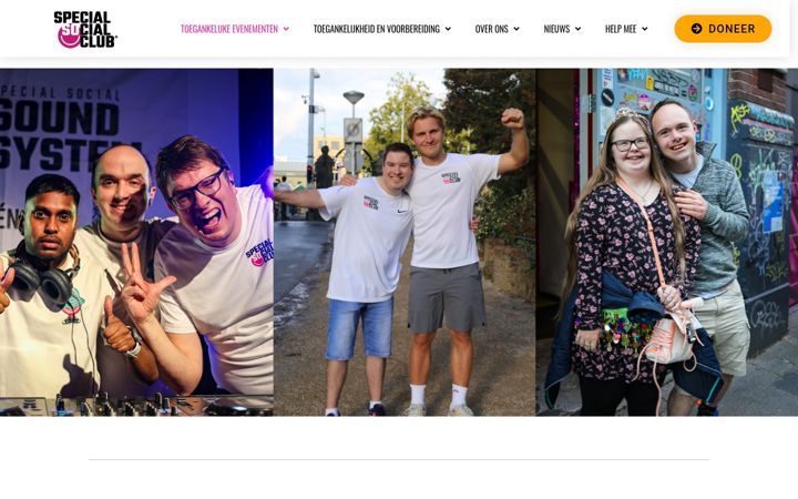 Snímek obrazovky despecialsocialclub.nl
