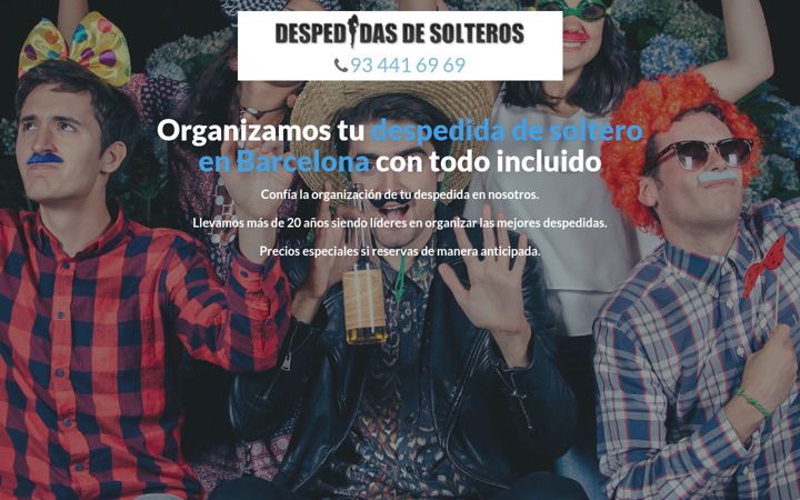 Captură de ecran a despedidas-de-soltero.net
