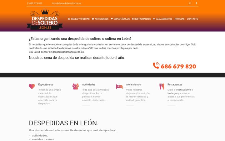Screenshot di despedidasdesolteroleon.es