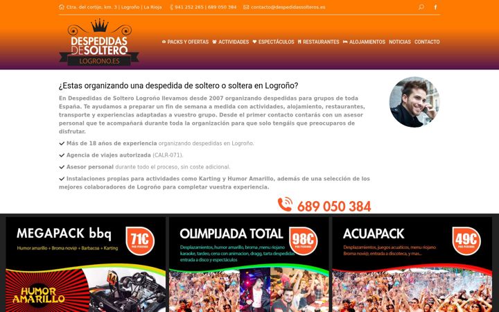 Screenshot di despedidasdesolterologrono.es