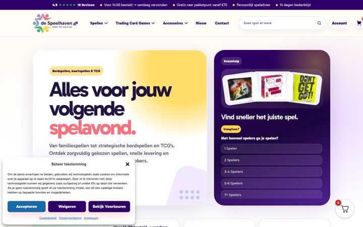 Screenshot of despeelhaven.nl