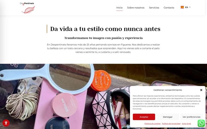 Screenshot of despentinatsperruqueria.com